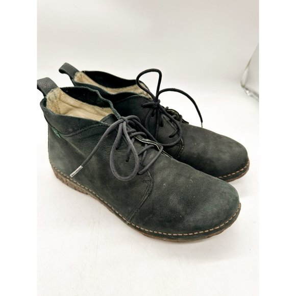 Shepherd of Sweden Leather Ankle Boots Lace Up Sheepskin Winter 9.5 - Picture 1 of 11